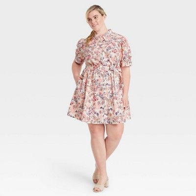 Women's Puff Short Sleeve Shirtdress - Who What Wear™ | Target