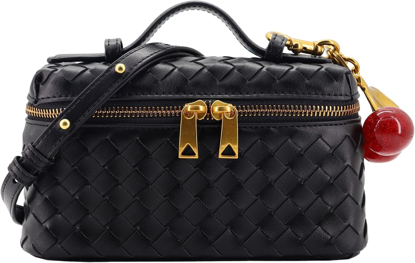 Small Woven Box Crossbody Bags for Women Designer Leather Mini Top Handle Clutch Purse Square Van... | Amazon (US)