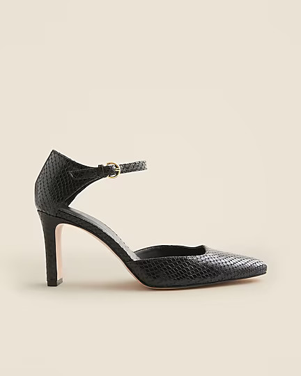 Made-in-Spain Jules pumps in snake-embossed leather | J. Crew US
