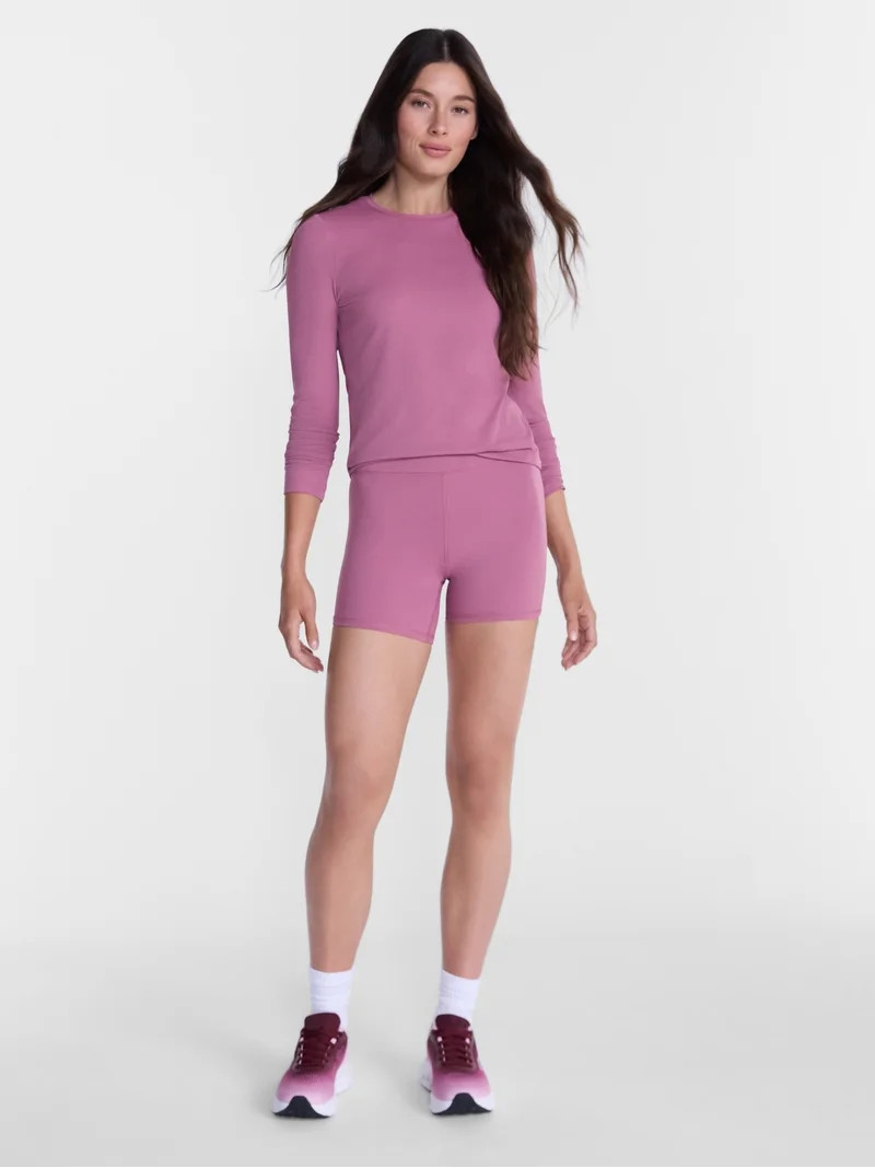 Avia Women\u2019s and Women's Plus SoftSculpt Top with Long Sleeves, Sizes XS-4X | Walmart (US)