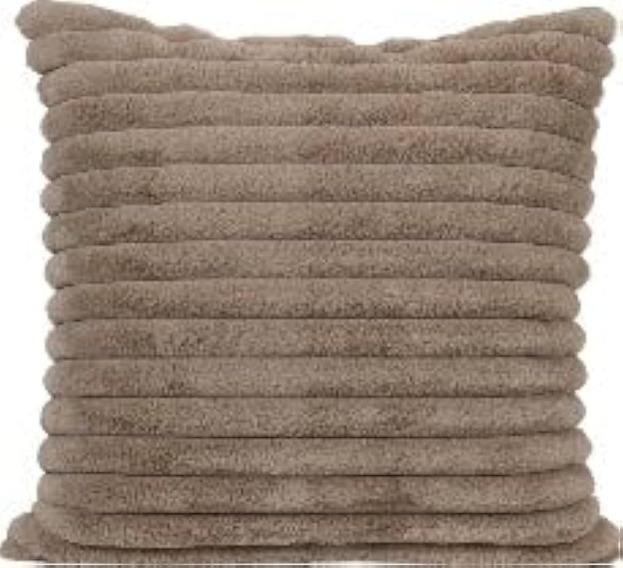 Lincove Fur Striped Pillow Cover 20x20 | Amazon (US)