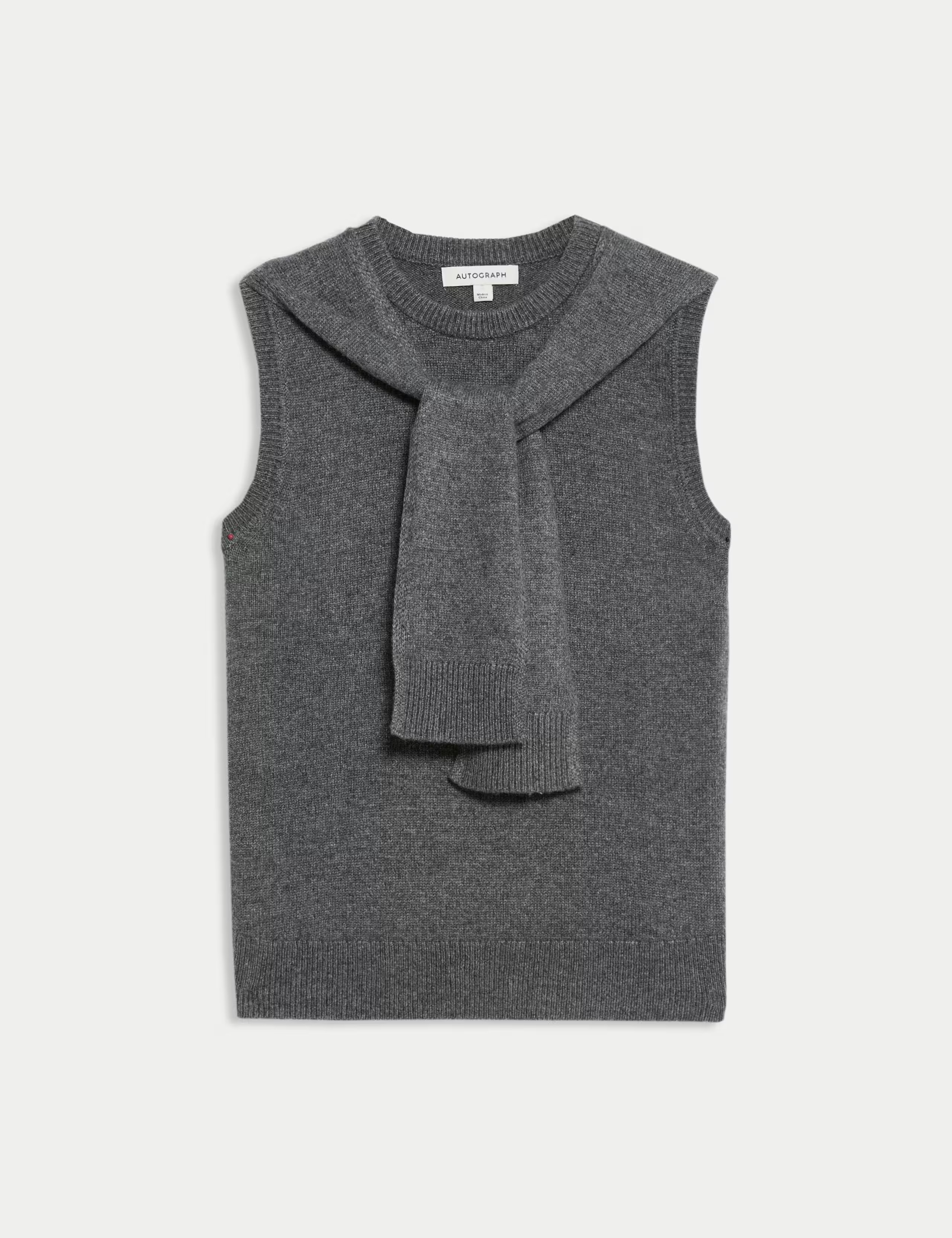 Merino Wool Rich Tie Front Knitted Vest | Marks & Spencer (UK)