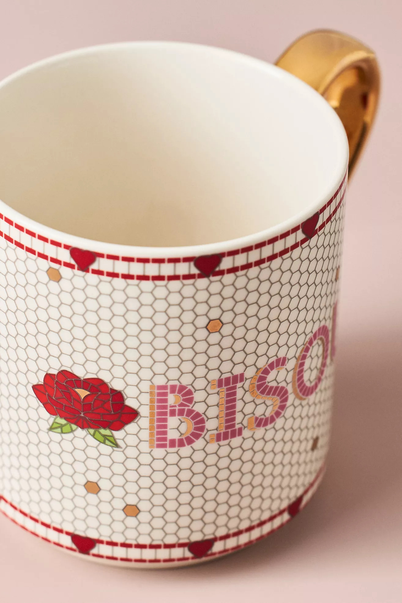 The Bistro Tile Stoneware Mug: Valentine's Edition | Anthropologie (US)