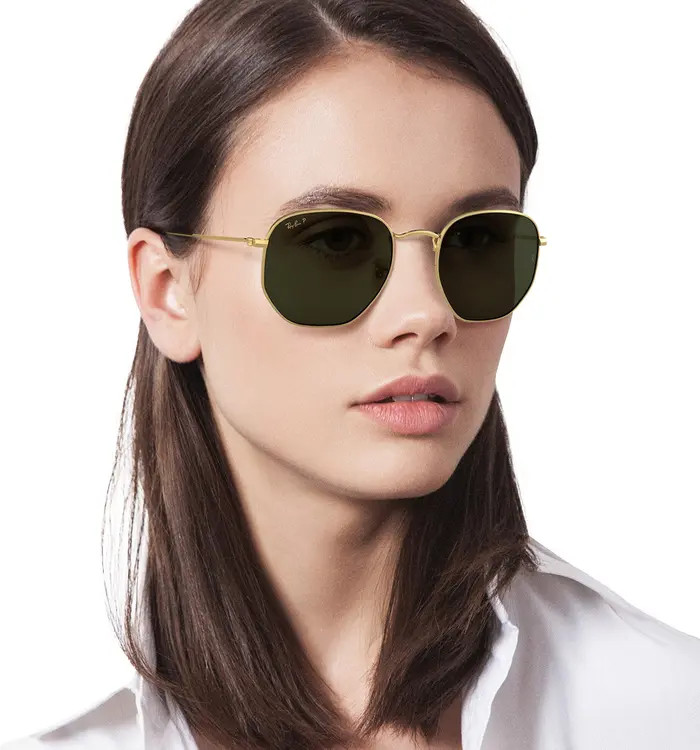 Ray-Ban 51mm Polarized Geometric Sunglasses | Nordstrom | Nordstrom