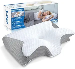 HOMCA Memory Foam Cervical Pillow, 2 in 1 Ergonomic Contour Orthopedic Pillow for Neck Pain, Cont... | Amazon (US)