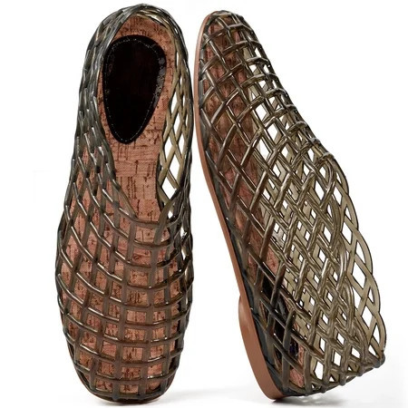 Ecetana Women's Jelly Sandals Mesh Flats Breathable Clear Hollow Jelly Shoes for Women | Walmart (US)