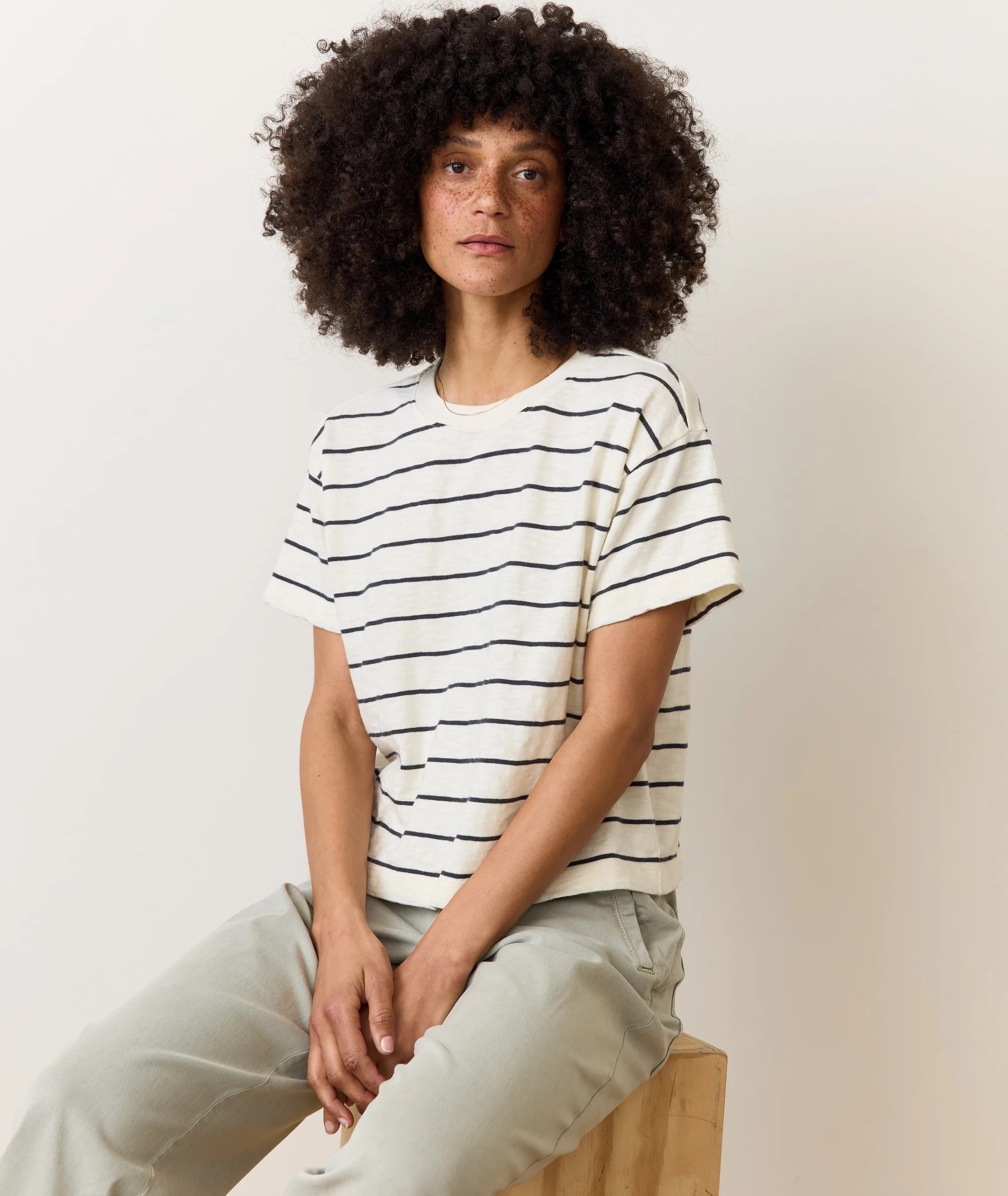 Sadie Vintage Slub Crop Tee | Marine Layer