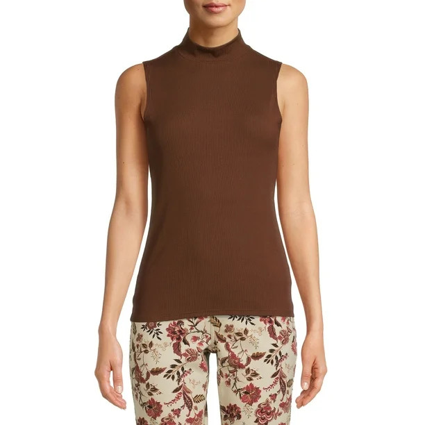 No Boundaries Juniors Sleeveless Mock Neck Top | Walmart (US)