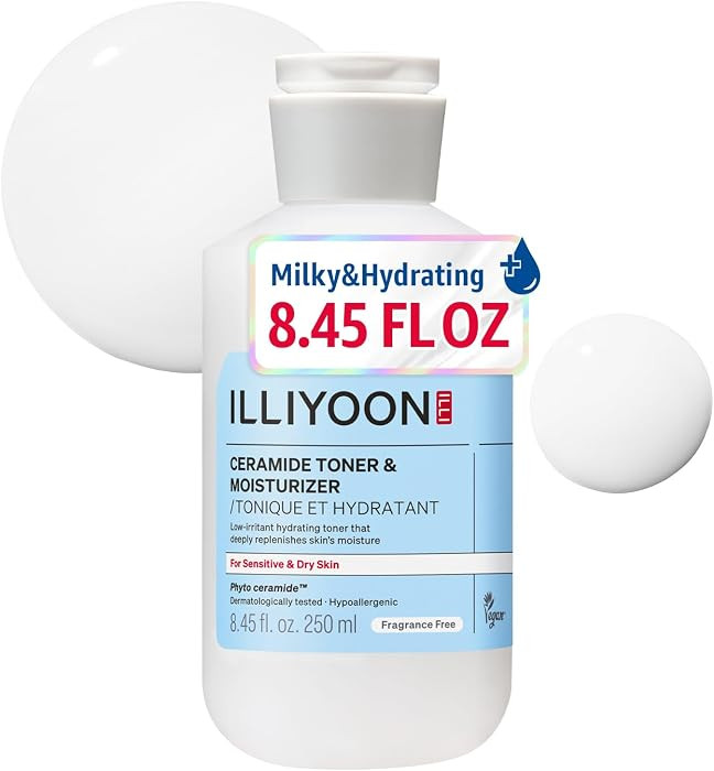 Illiyoon Ceramide ATO Moisturizing Milky Toner | Lightweight Milky Essence, 2-in-1 Hydrating Faci... | Amazon (US)