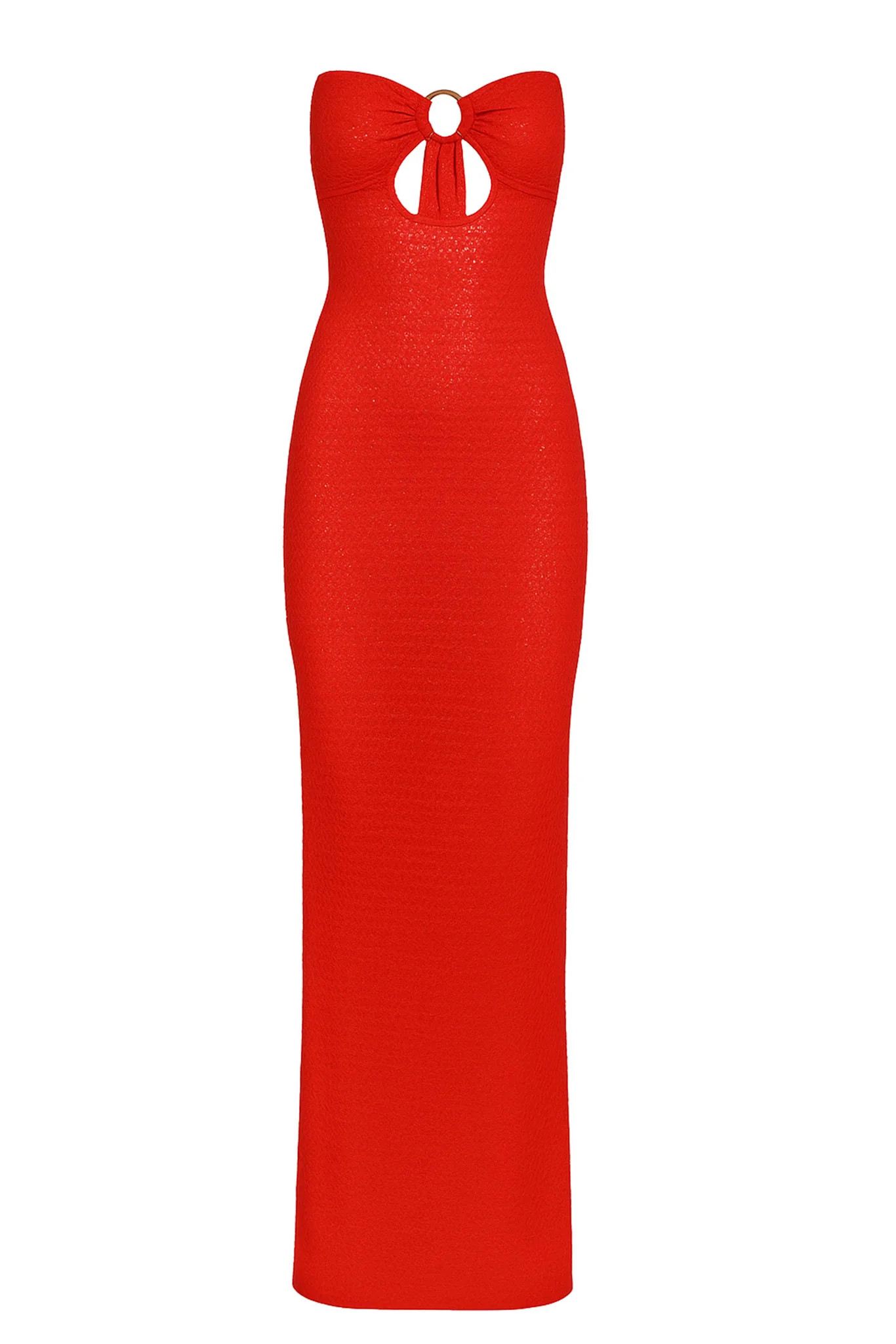 Montego Bandeau Dress - Chili Pepper Lace Crochet | Monday Swimwear