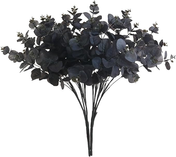 GREENTIME 2 Pack Black Eucalyptus Stems with 20 Branches 18.5'' Artificial Flower Bouquet for Vas... | Amazon (US)
