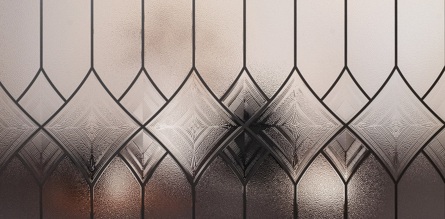 Regent | Window Film with Textured Leaded Glass Pattern | Made in USA | Artscape
