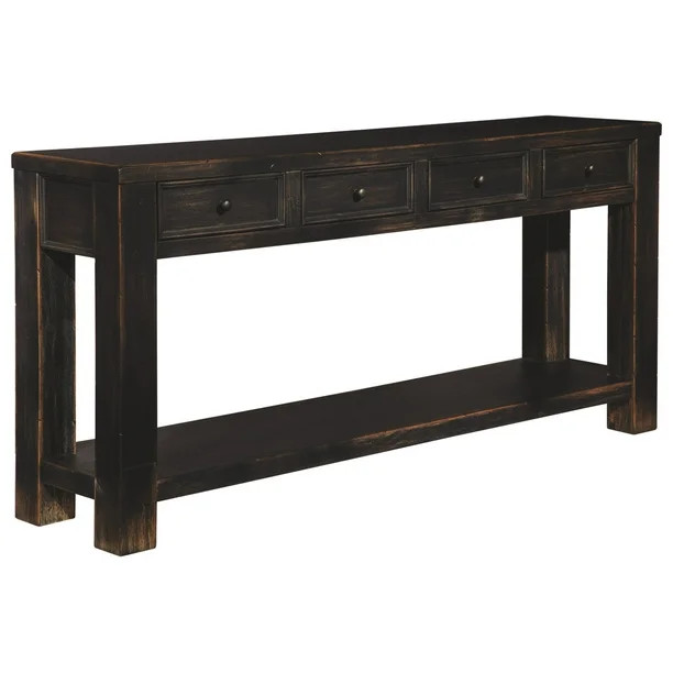 Signature Design by Ashley Gavelston Sofa Table, Black - Walmart.com | Walmart (US)