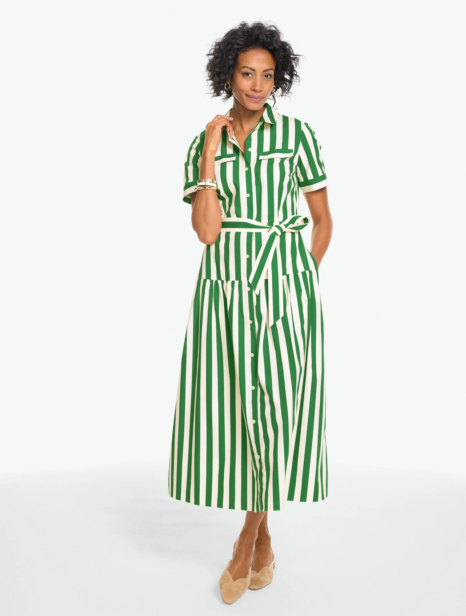 Poplin Shirtdress - Bold Stripe | Talbots