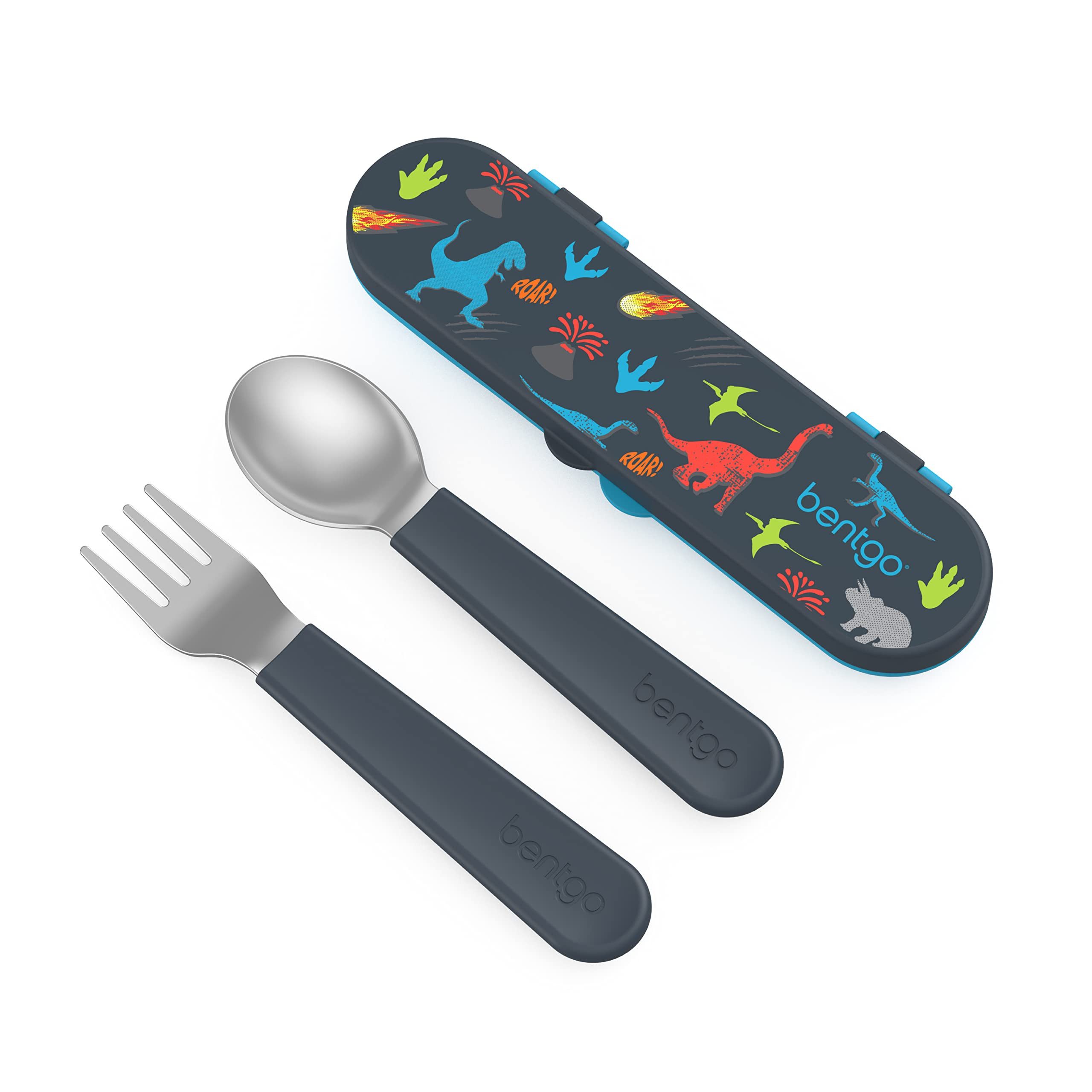 Bentgo Kids Stainless Steel Utensil Set - Reusable Fork, Spoon & Storage Case - High-Grade BPA-Fr... | Amazon (US)