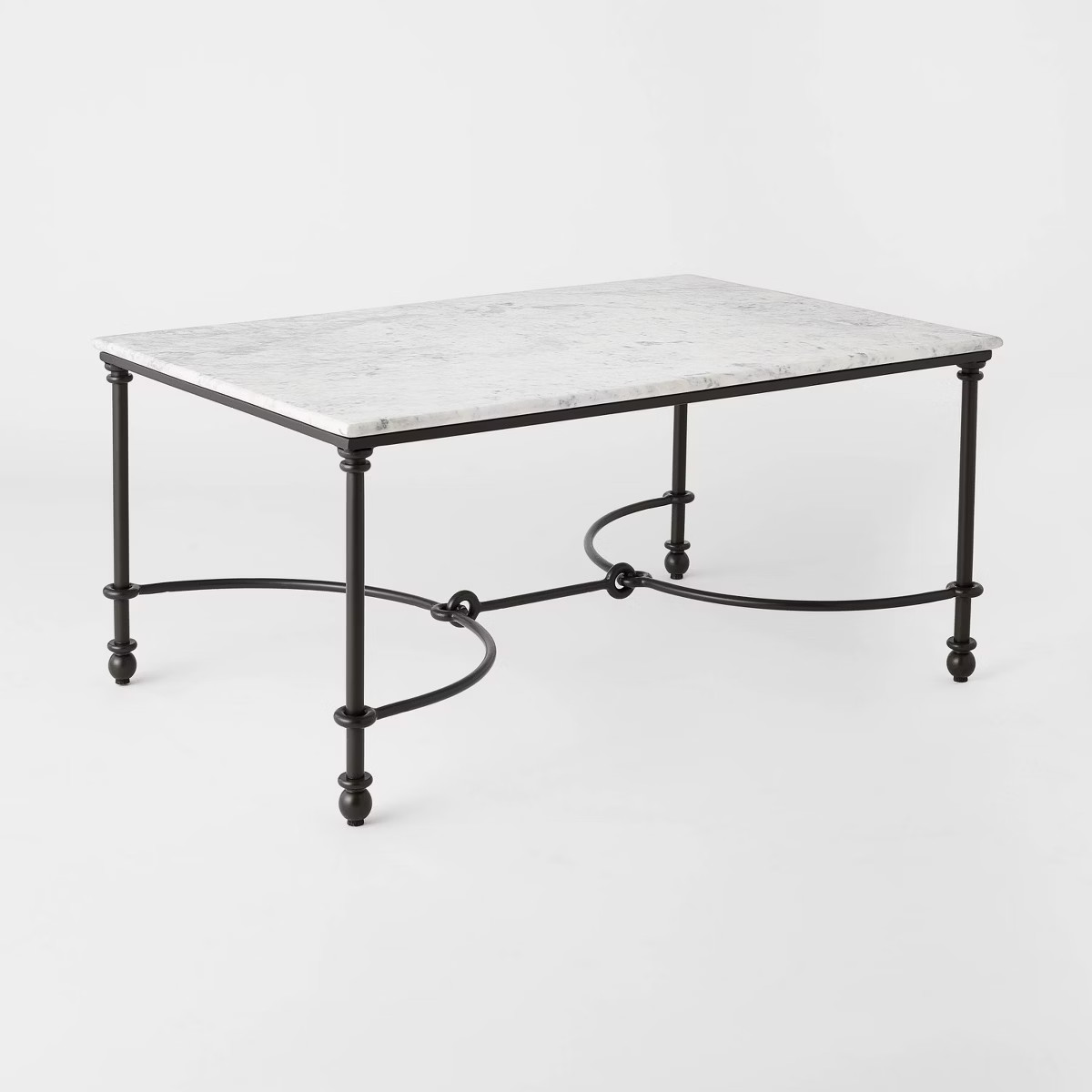Metal and Marble Coffee Table White Carrara Marble/Dark Bronze - Threshold™ designed with Studi... | Target