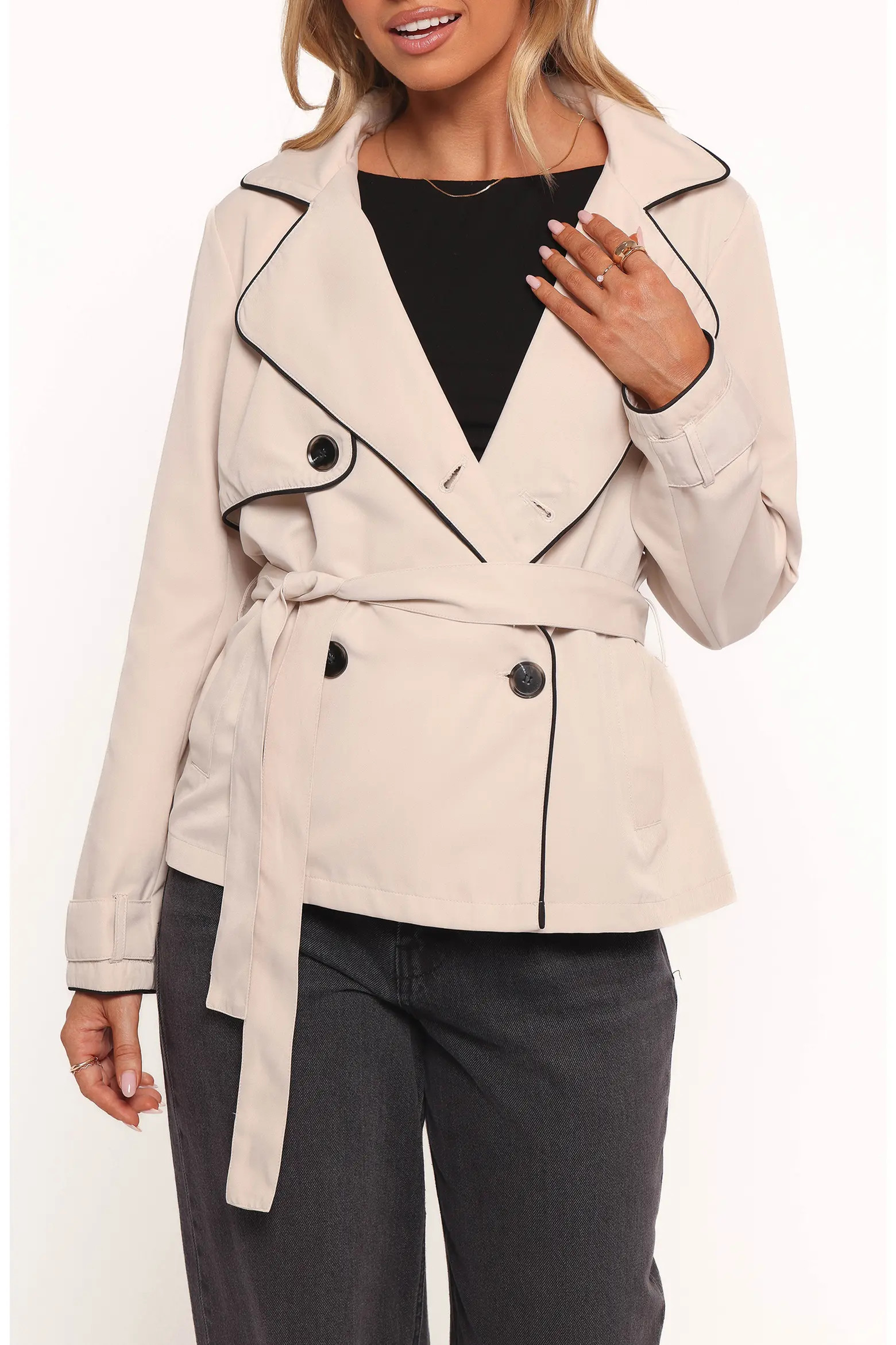 Petal & Pup Franklin Tipped Crop Trench (Women) | Nordstrom | Nordstrom