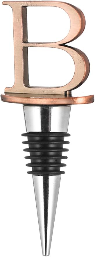 Wine Stoppers,Reusable Wine Bottle Stoppers,Stainless Steel Letter Wine Stopper, Food Grade Silic... | Amazon (US)