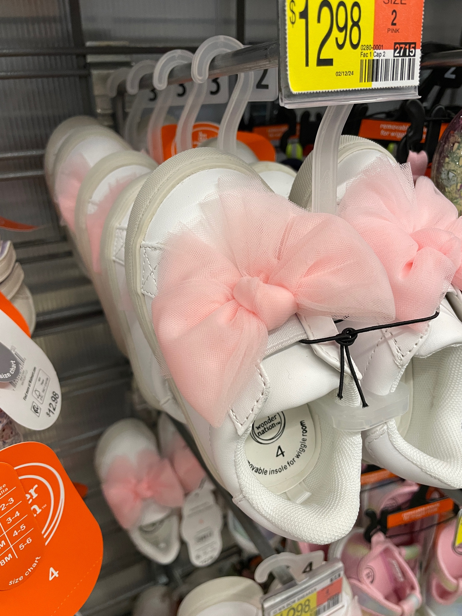 Miss Malibu is in her bow era! How adorable are these sneakers from Walmart! They run a little big. I went down 1/2 size for her. 