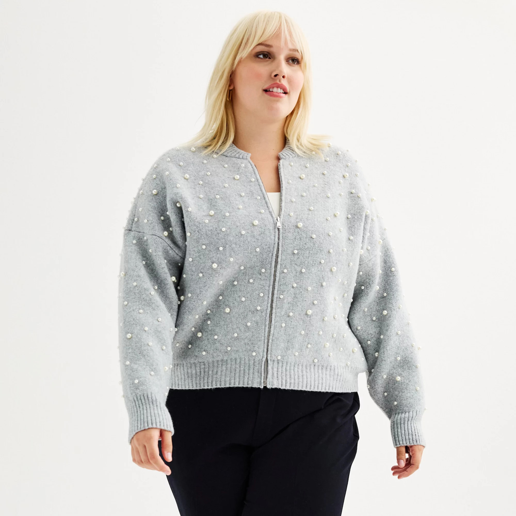 Plus Size Nine West Knitted Sweater | Kohl's