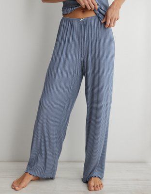 Aerie Real Soft® Lace Trim Skater Pajama Pant | Aerie