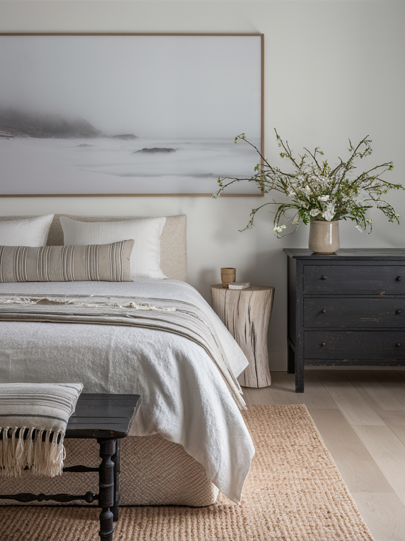 Dreamy coastal bedroom inspiration. The neutral colors and coastal art bring so much tranquility to the space. #coastalbedroom #bedroom #home (ai-assisted design)

#LTKHome