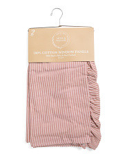 50x84 Set Of 2 Newport Pinstriped Window Panels With Ruffles | Home | Marshalls | Marshalls