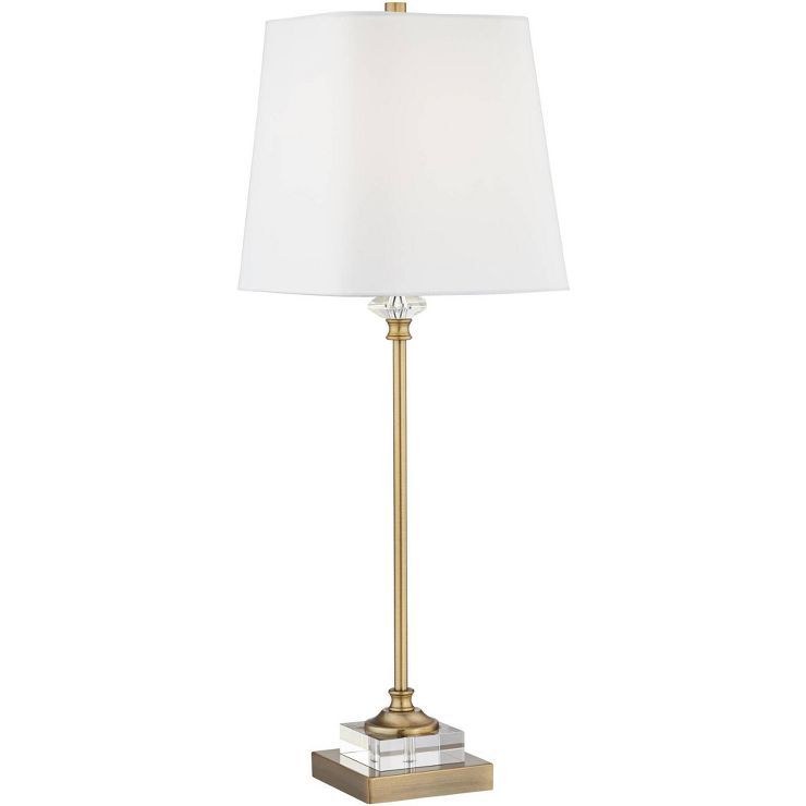 Regency Hill Traditional Buffet Table Lamp 29.5" Tall Gold and Crystal Shaped Shade for Dining Ro... | Target