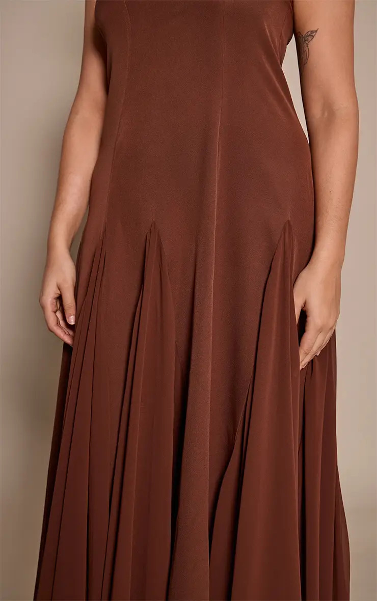 Plus  Bandeau Contrast Chiffon Pleated Maxi Dress | boohoo (US & Canada)