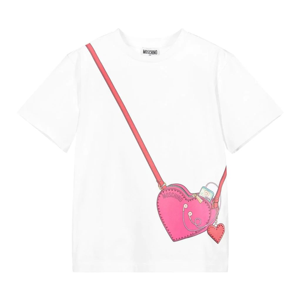 Moschino Girls Pouch T-Shirt White - 14Y WHITE | Threads Menswear