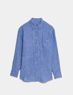 Pure Linen Oversized Shirt | M&S Collection | M&S | Marks & Spencer (UK)