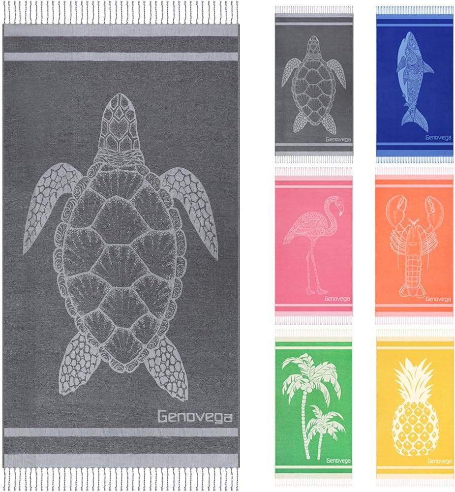 Oversized Cotton Turkish Beach Towels 70"x35" Extra Large Sand Free Quick Dry Absorbent Compact P... | Amazon (US)