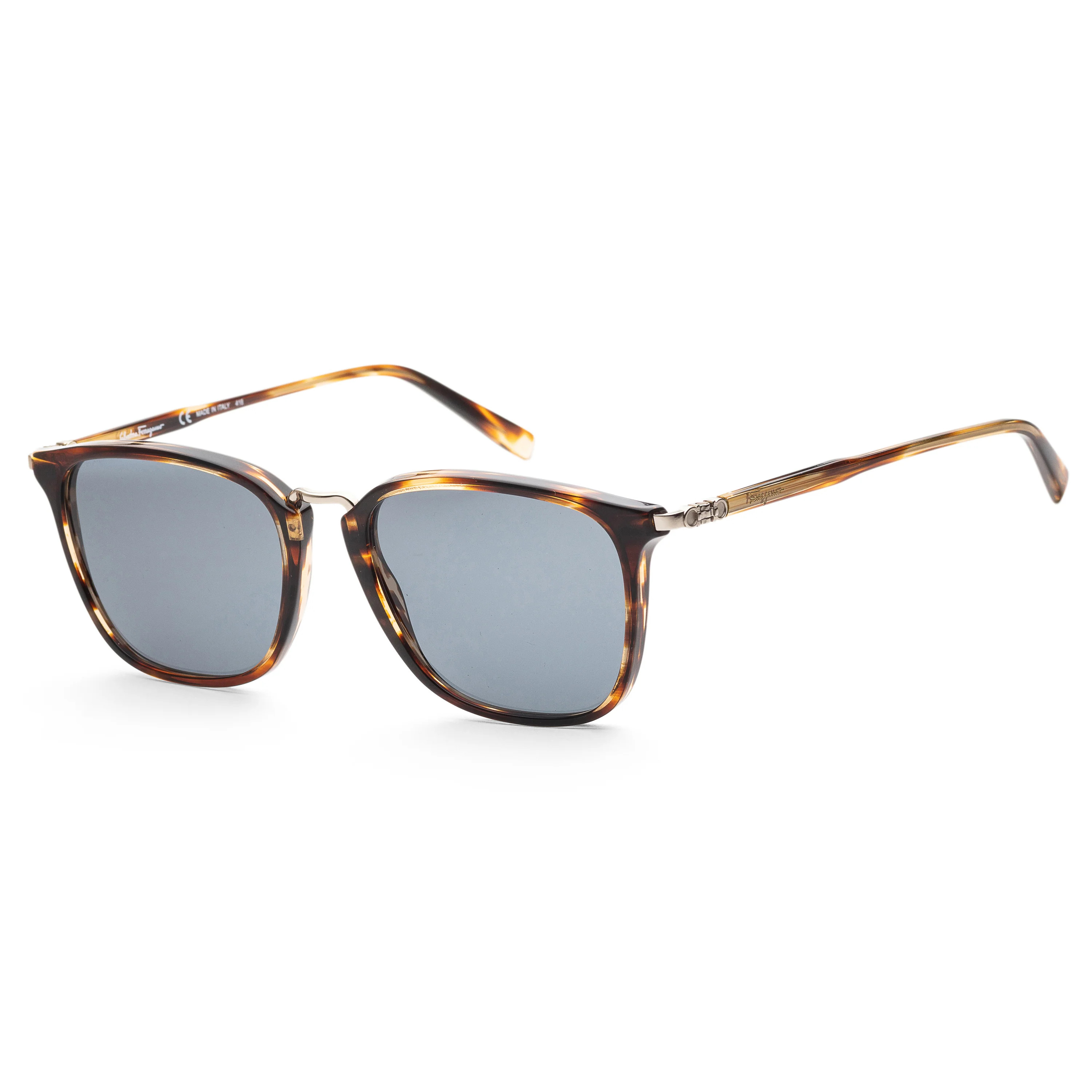 Ferragamo Men's SF910S-5418216 Fashion 54mm Striped Brown Sunglasses | Shop Simon