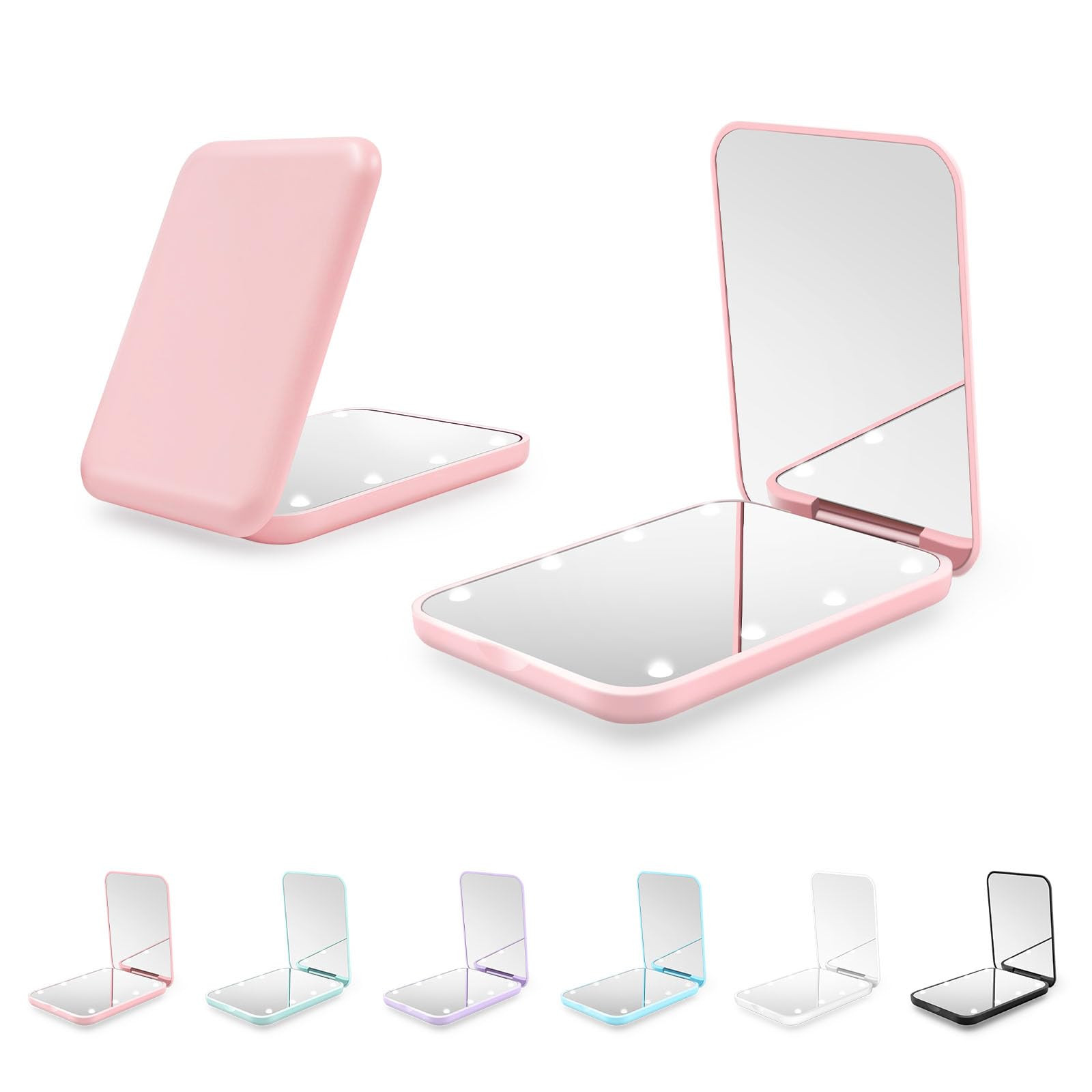 Compact Mirror, 1X/3X Magnification LED Pocket Mirror with Nternal BIattery, Mini Mirror for Purs... | Amazon (US)