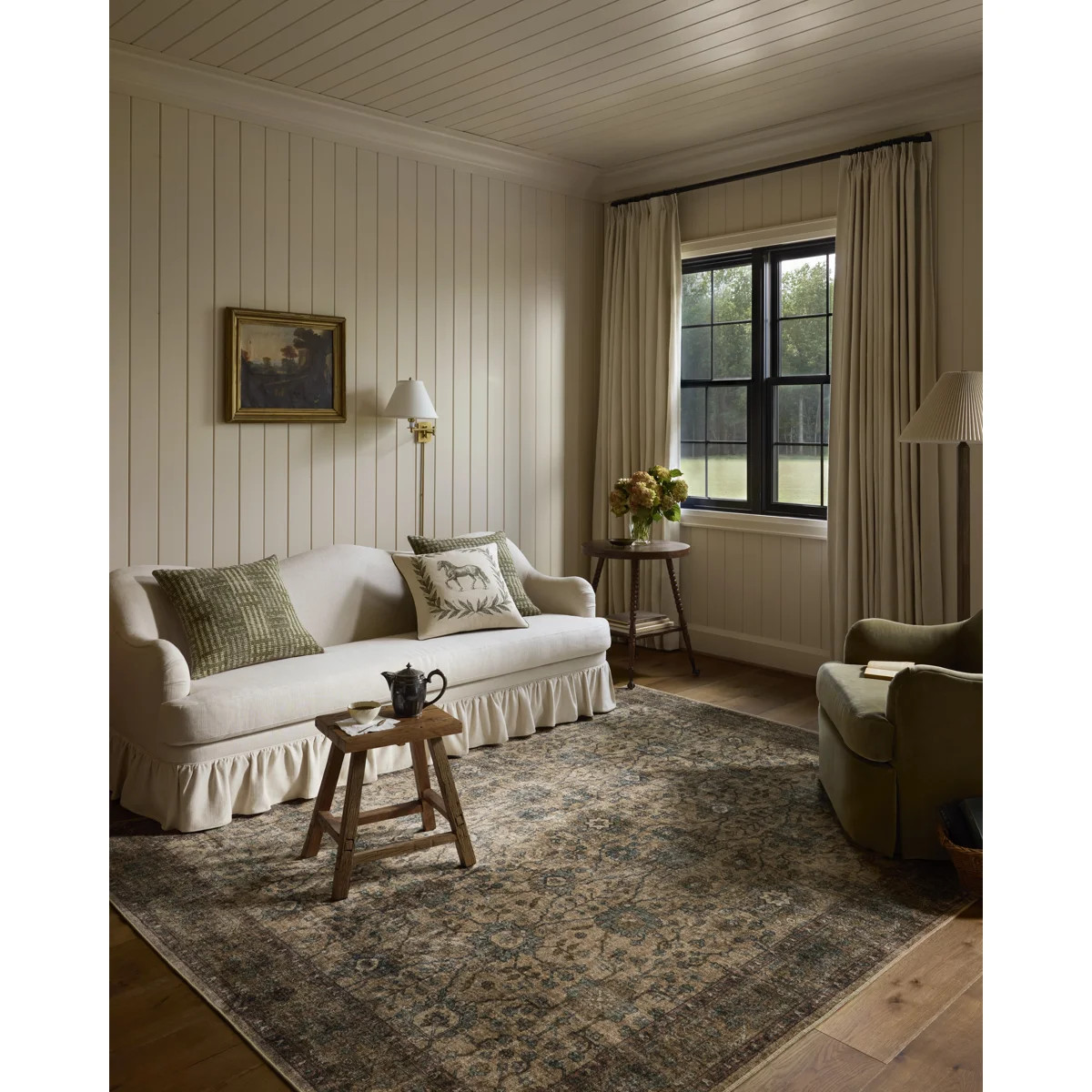 Chris Loves Julia x Loloi Ramona Khaki / Multi Area Rug | Wayfair North America