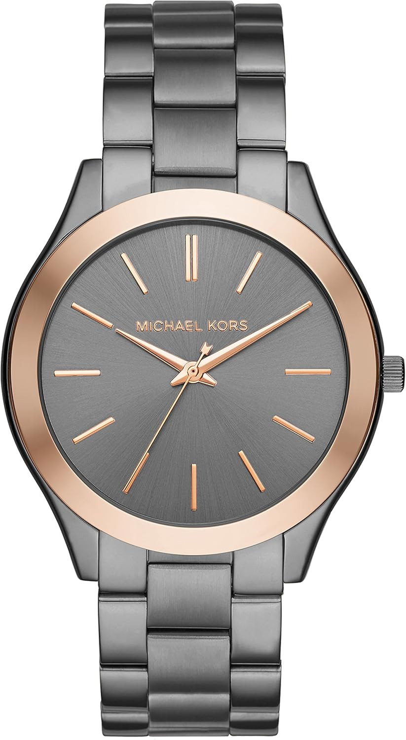 Michael Kors Men's Slim Runway Stainless Steel Quartz Watch | Amazon (US)