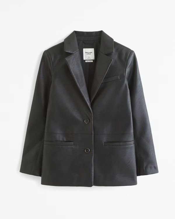 Vegan Leather Blazer | Abercrombie & Fitch (UK)