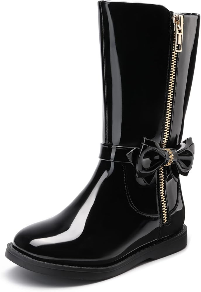 DREAM PAIRS Toddler Girls Mid Calf Boots Side Zipper Riding Shoes | Amazon (US)