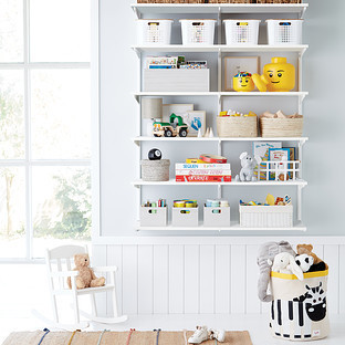 Elfa Classic® 4' Kids Playroom Shelving White | The Container Store
