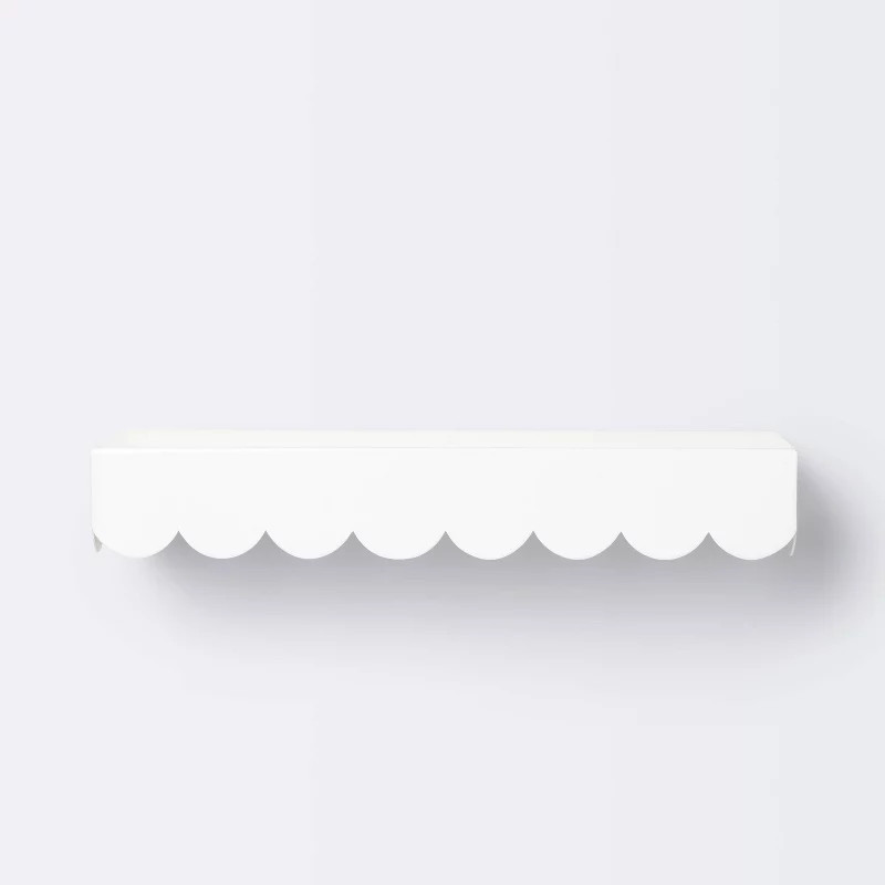 Decorative Wall Shelf - Cloud Island™ Metal Scalloped Shelf White | Target