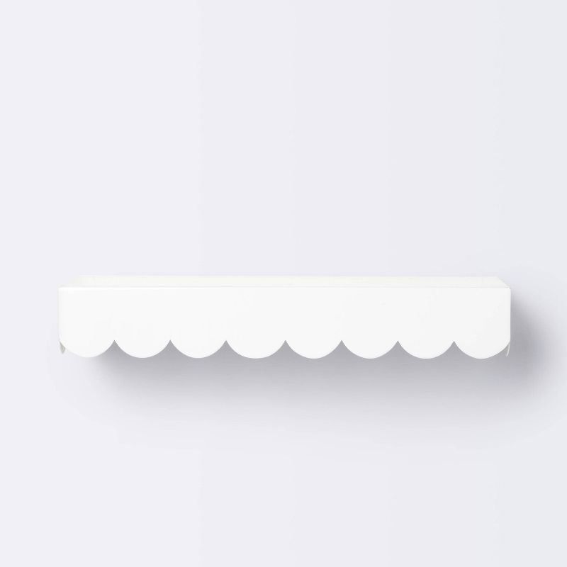 Decorative Wall Shelf - Cloud Island&#8482; Metal Scalloped Shelf White | Target
