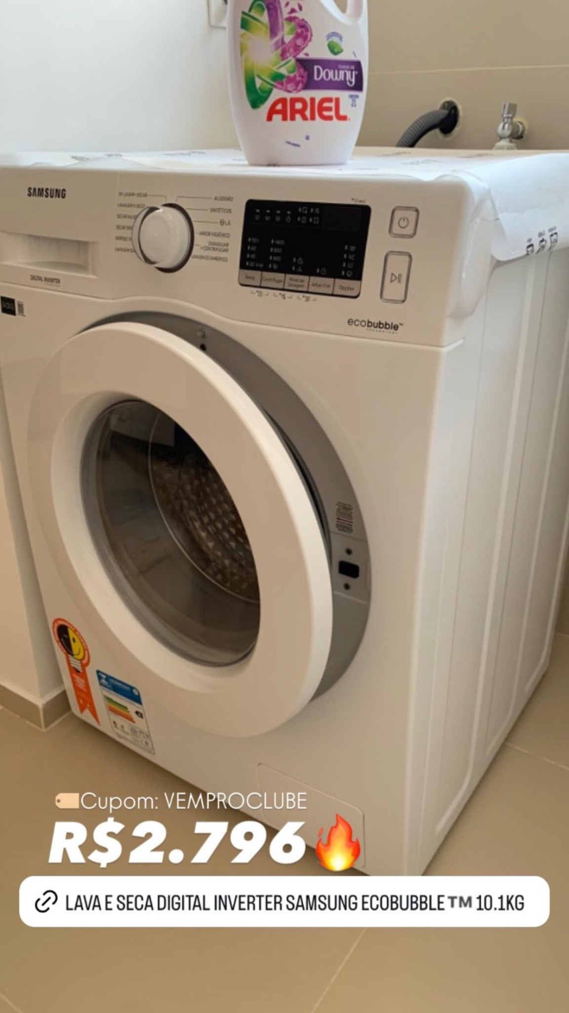 Lava e Seca Digital Inverter Samsung Ecobubble™ WD10M 

Sua mãe/esposa merece uma lava e seca de presente de dia das mães! Aproveita que tá na promo 😍🛍️

#LTKpromo #LTKbrasil #LTKguiadepresente