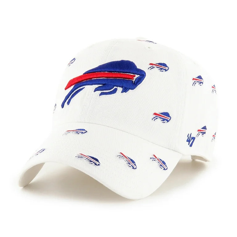 Unisex '47 White Buffalo Bills Confetti Clean Up Adjustable Hat | Walmart (US)