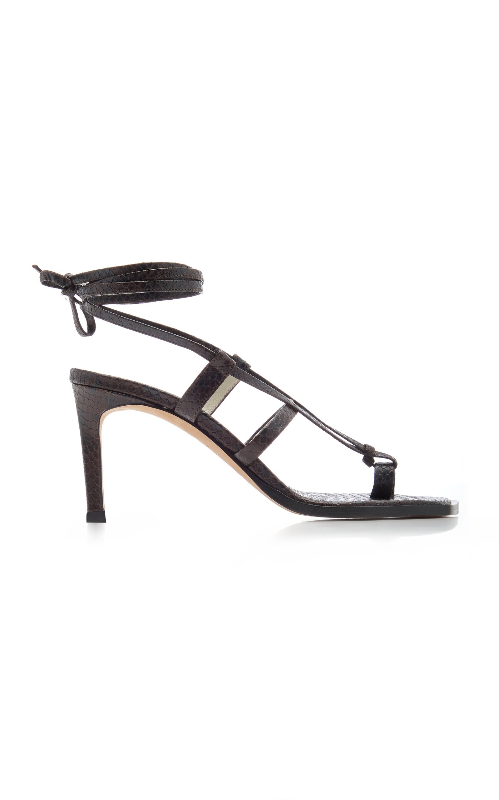 Ryo Embossed Snake Sandals by Tibi | Moda Operandi | Moda Operandi Global