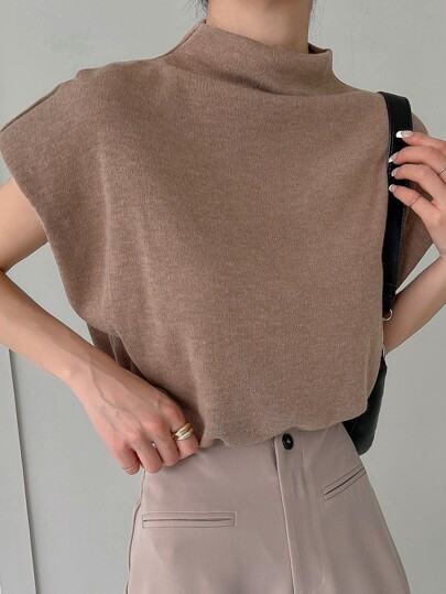 DAZY Funnel Neck Batwing Sleeve Tee | SHEIN