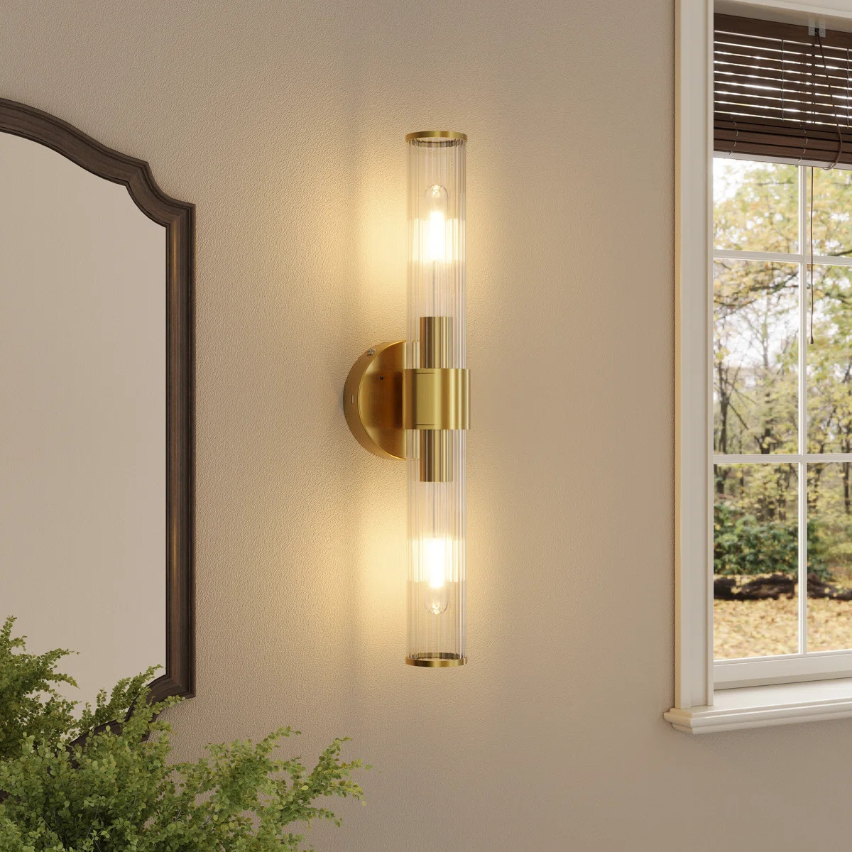 20" Modern Rechargeable Wall Sconce With Remote & Bulbs, Dimmable Wireless Wall Light | Wayfair North America