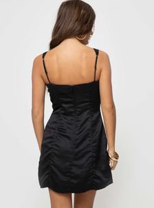 Corsetta Mini Dress Black | Princess Polly US