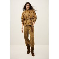 ba&sh - Jacket Cocoon for Woman - Brown - Cotton- Size XS | BA&SH US