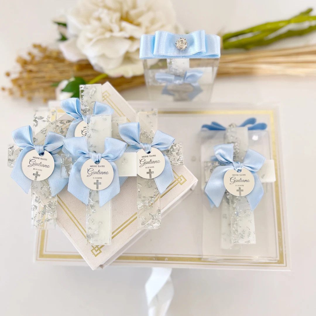 Silver Unique Baptism Favors for Boy, Baptism Thank You Magnet, Blue Baptism Favors, Christening ... | Etsy (US)