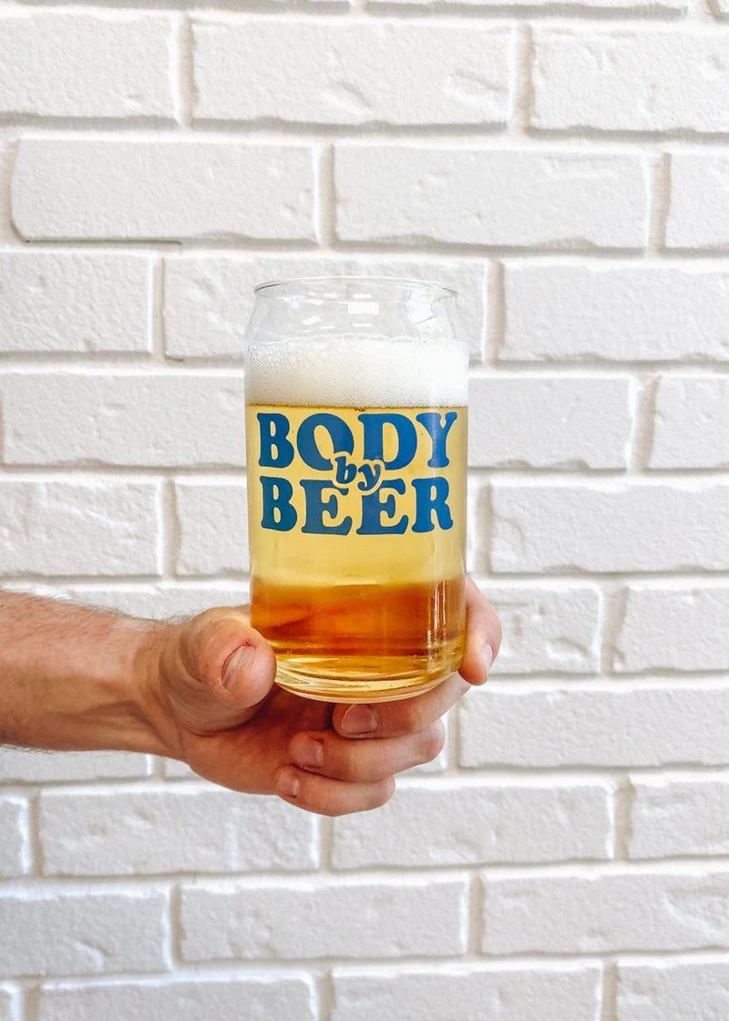 Body By Beer Beer Glass - 16oz | Alice & Wonder